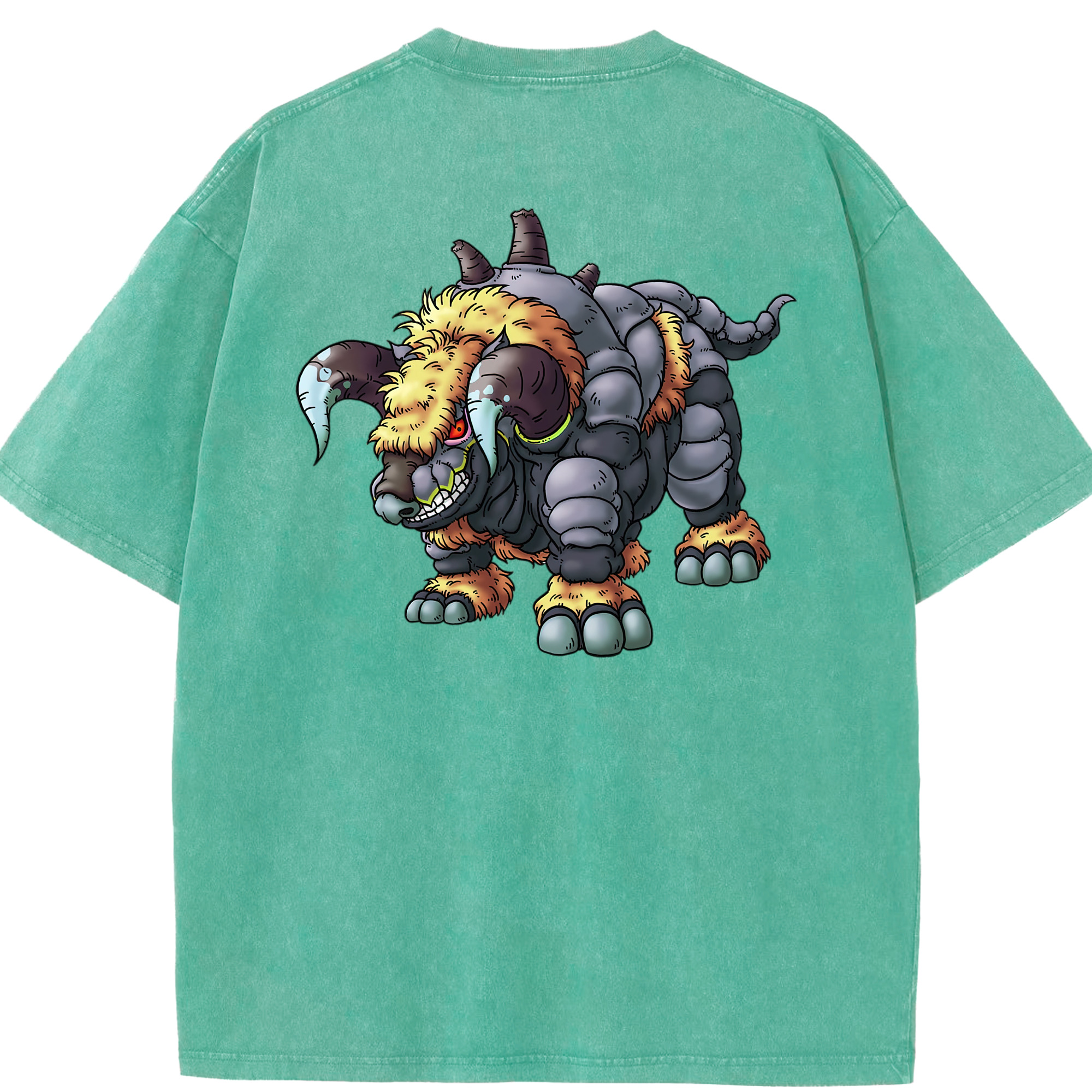 （画像用） ドラゴンクエスト Doragon Kuesuto Dragon Quest 綿100% ヴィンテージ風 半袖Tシャツ（背面プリント）